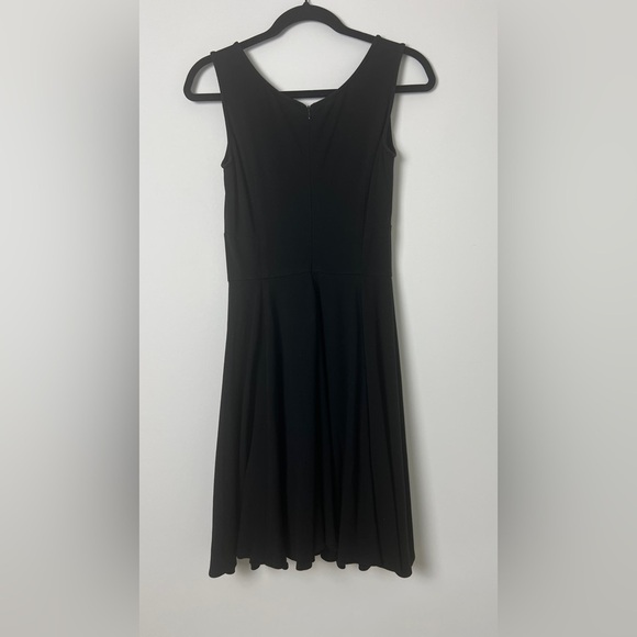 LAVIA Black Made In Italy Fit & Flare Sleeveless Ponte Knit Skater Dress Size 8 - Picture 4 of 11